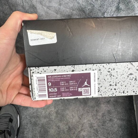 Size 9 | Jordan 4 Cool Gray With Box | Pre-Owned main image 5